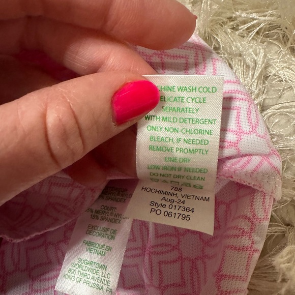 🌸 Brand New Lilly Pulitzer Pink & White Luxletic Jessamy Dress 🌸 Size M - Picture 15 of 16